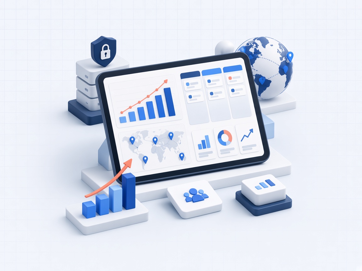 Sales operations dashboard showing revenue, pipeline, and customer activity